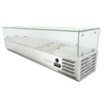 Вітрина холодильна для топінгу GoodFood GF-VRX1500/330-H6C 7хGN1/4 1500х335х(H)435 мм - Зображення 2