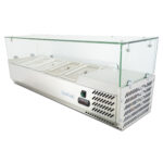 Вітрина холодильна для топінгу GoodFood GF-VRX1200/330-H6C 5хGN1/4 1200х335х(H)435 мм - Зображення 2