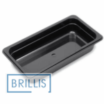Гастроємність GN 1/3-65 мм з чорного полікарбонату Brillis