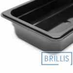 Гастроємність GN 1/3-65 мм з чорного полікарбонату Brillis - Зображення 2