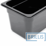Гастроємність GN 1/3-150 мм з чорного полікарбонату Brillis - Зображення 2