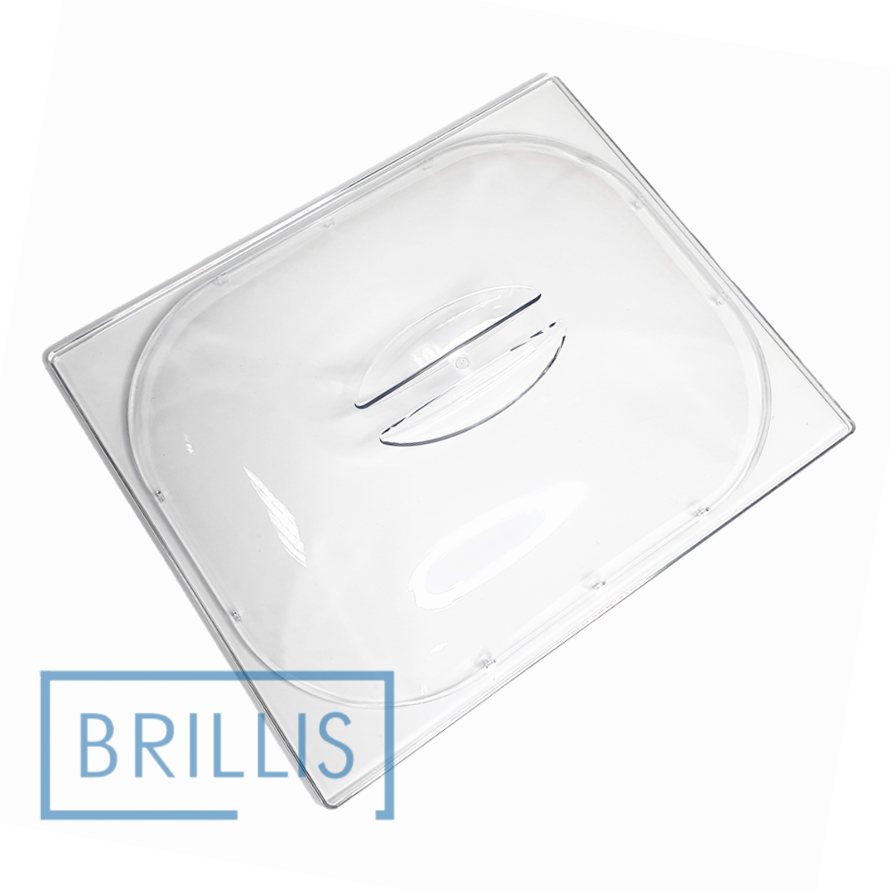 Кришка для гастроємності із полікарбонату прозора купольна Brillis GN 1/2 мм