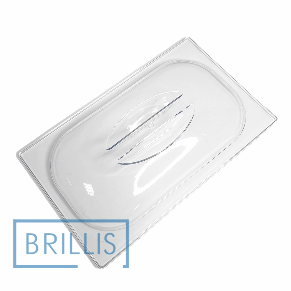 Кришка для гастроємності із полікарбонату прозора купольна Brillis GN 1/4 мм