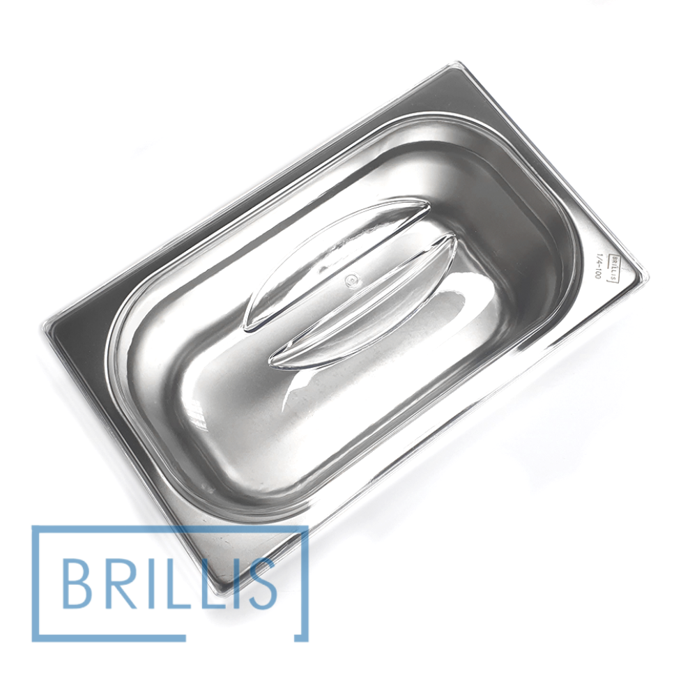 Кришка для гастроємності із полікарбонату прозора купольна Brillis GN 1/4 мм - Зображення 3