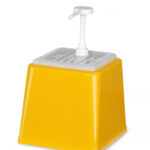 Диспенсер жовтий для соусів з помпою Hendi 2,5 л - Зображення 4