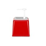 Диспенсер для соусів з помпою Hendi 2,5 л червоний - Зображення 4