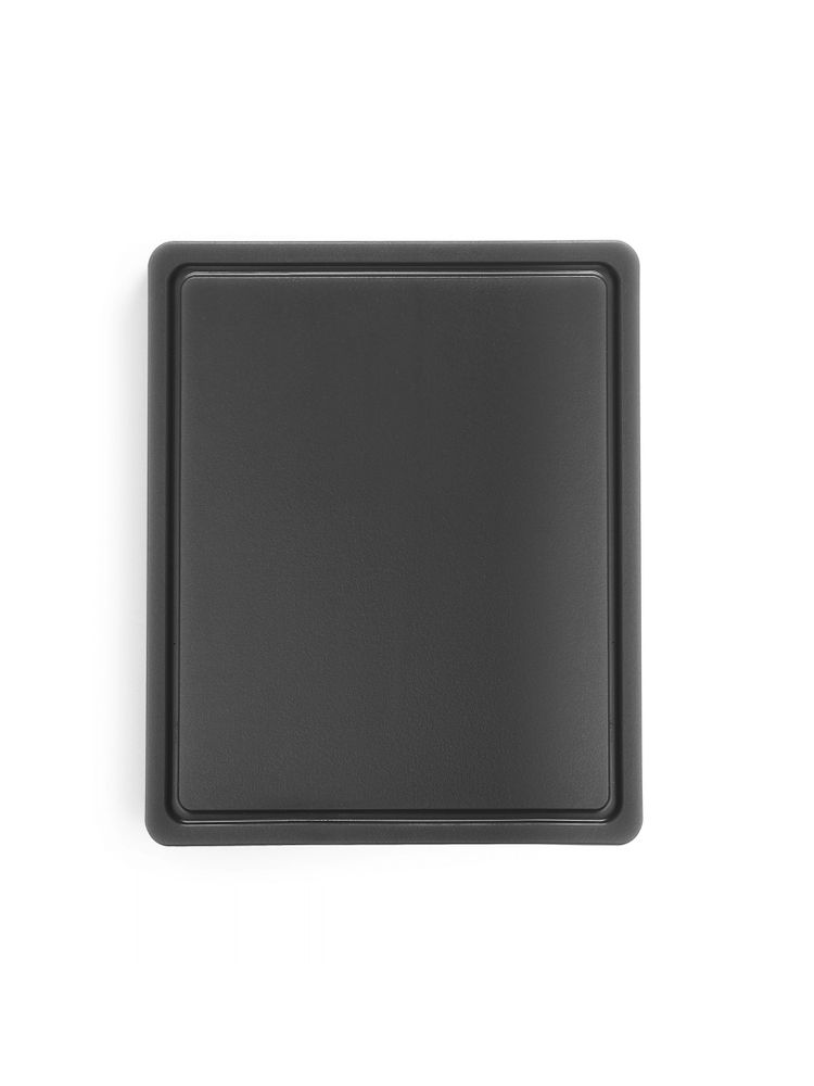 Дошка обробна чорна з жолобом Hendi HACCP GN 1/2 265х325х12мм