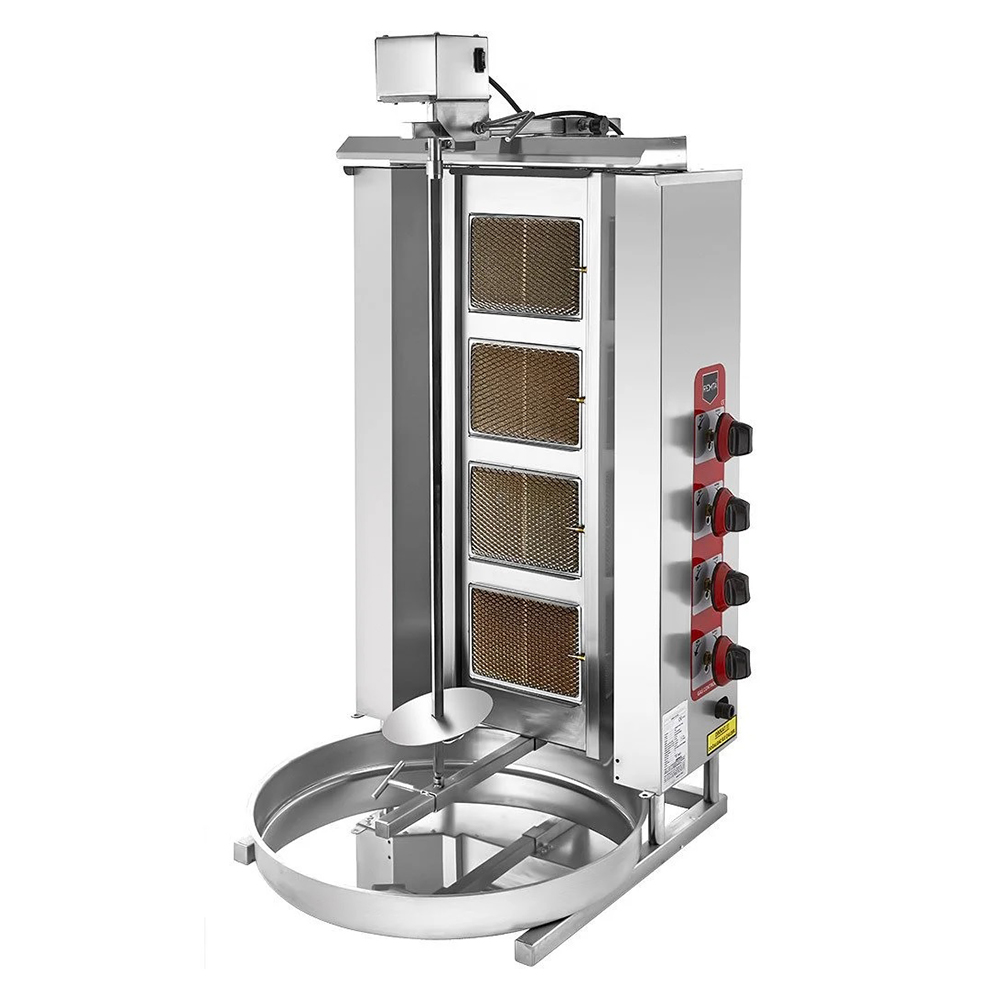 Апарат для шаурми газовий Remta D16 LPG на 4 рівні D08MZ з привідом