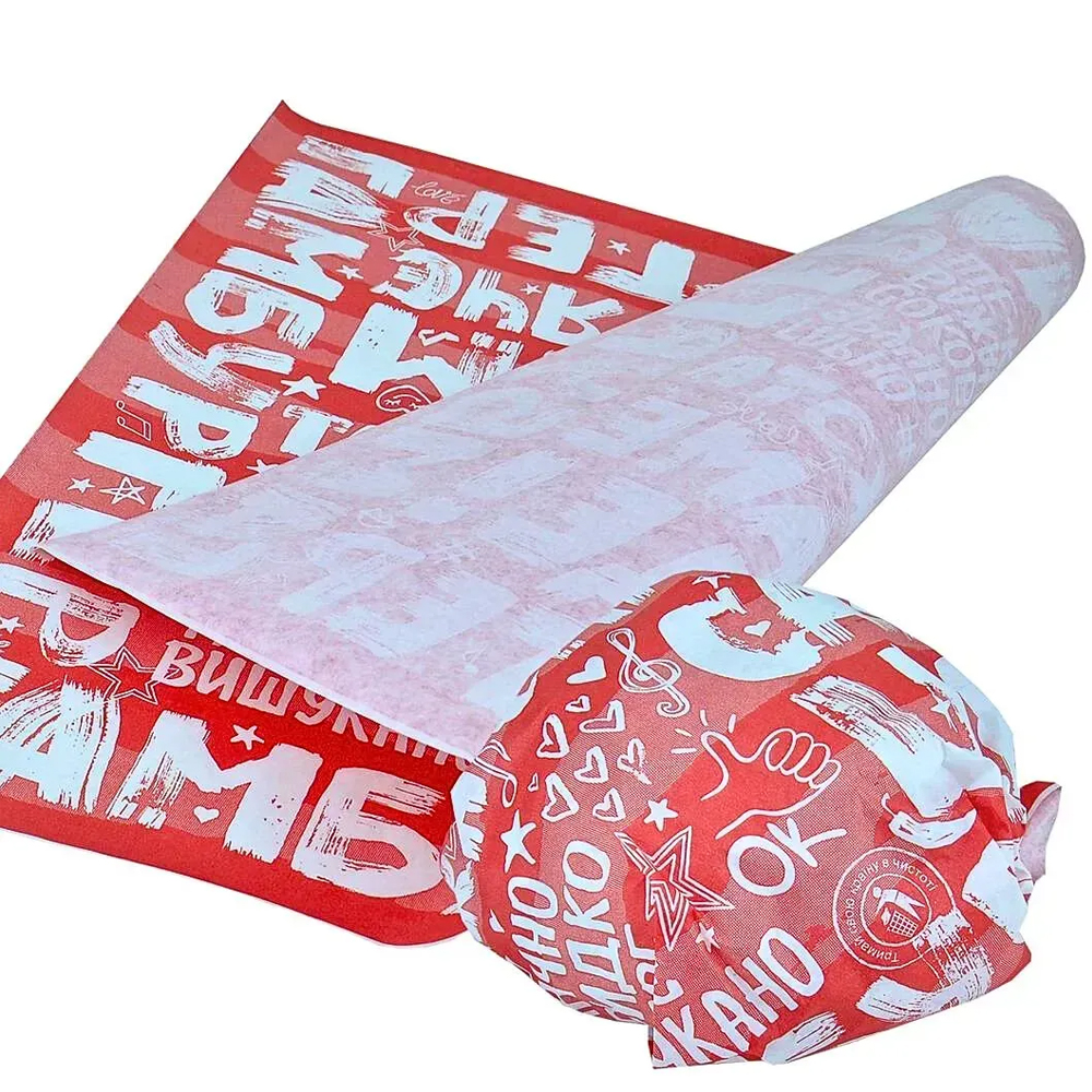 Папір для гамбургерів обгортковий жиростійкий 1880 (500 шт) 320х320 мм