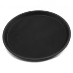 Піднос з антиковзким покриттям круглий чорний Ø350х22 мм - Зображення 2