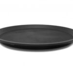 Піднос з антиковзким покриттям круглий чорний Ø350х22 мм - Зображення 5