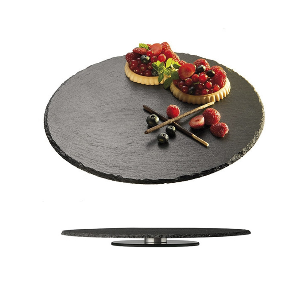 Піднос (сланець) з натурального каменю обертовий APS Ø320х7 мм