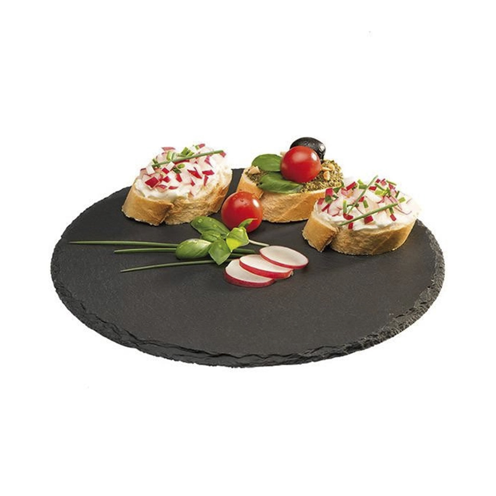 Піднос (сланець) з натурального каменю APS Ø380х7 мм