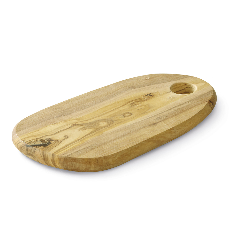 Дошка сервірувальна з оливкового дерева з отвором Hendi 350x210x(H)18 мм