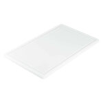 Дошка обробна біла з жолобом Stalgast 530х325х15 мм