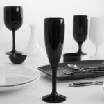 Келих для шампанського з полікарбонату чорний 180 мл - Зображення 3