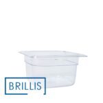 Гастроємкість GN 1/6-100 з прозорого полікарбонату Brillis