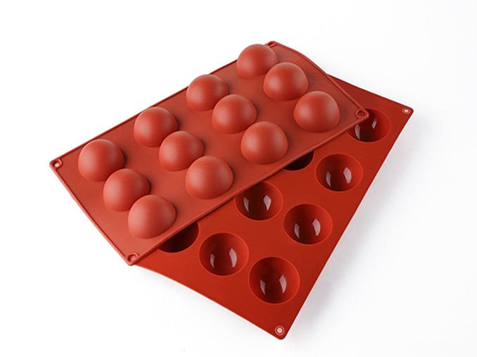 Форма силіконова Профі Напівсфера Ø45 мм 12 комірок