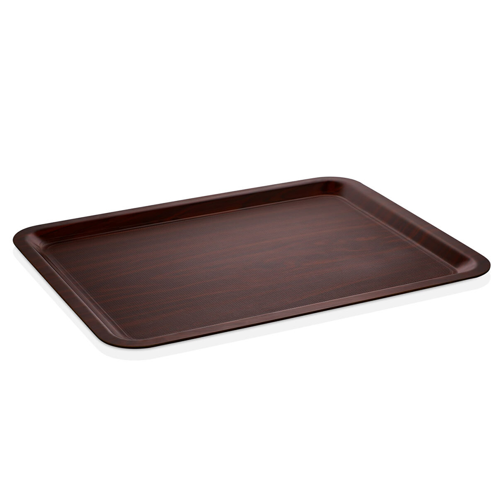 Піднос з антиковзким покриттям Gastro Plast 370х530х20 мм коричневий