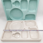 Термопіднос на 6 відділень Gastro Plast 540x380x120 мм зелено-кремовий - Зображення 4