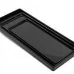 Піднос з меламіну 335×138×20 см чорний - Зображення 3