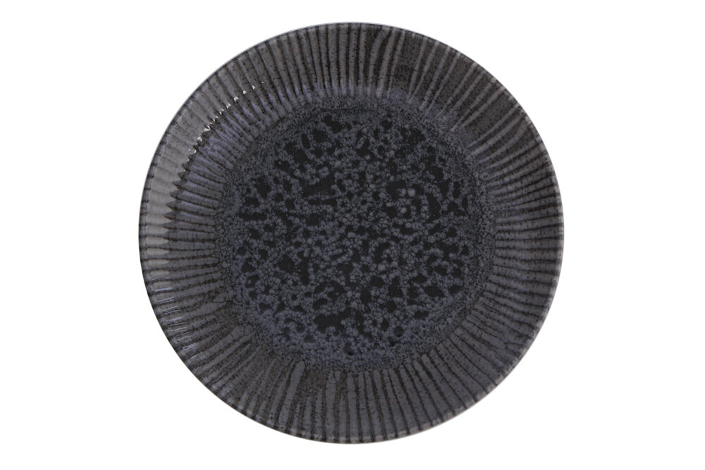 Тарілка кругла Porland Iris Dark Grey Ø250 мм