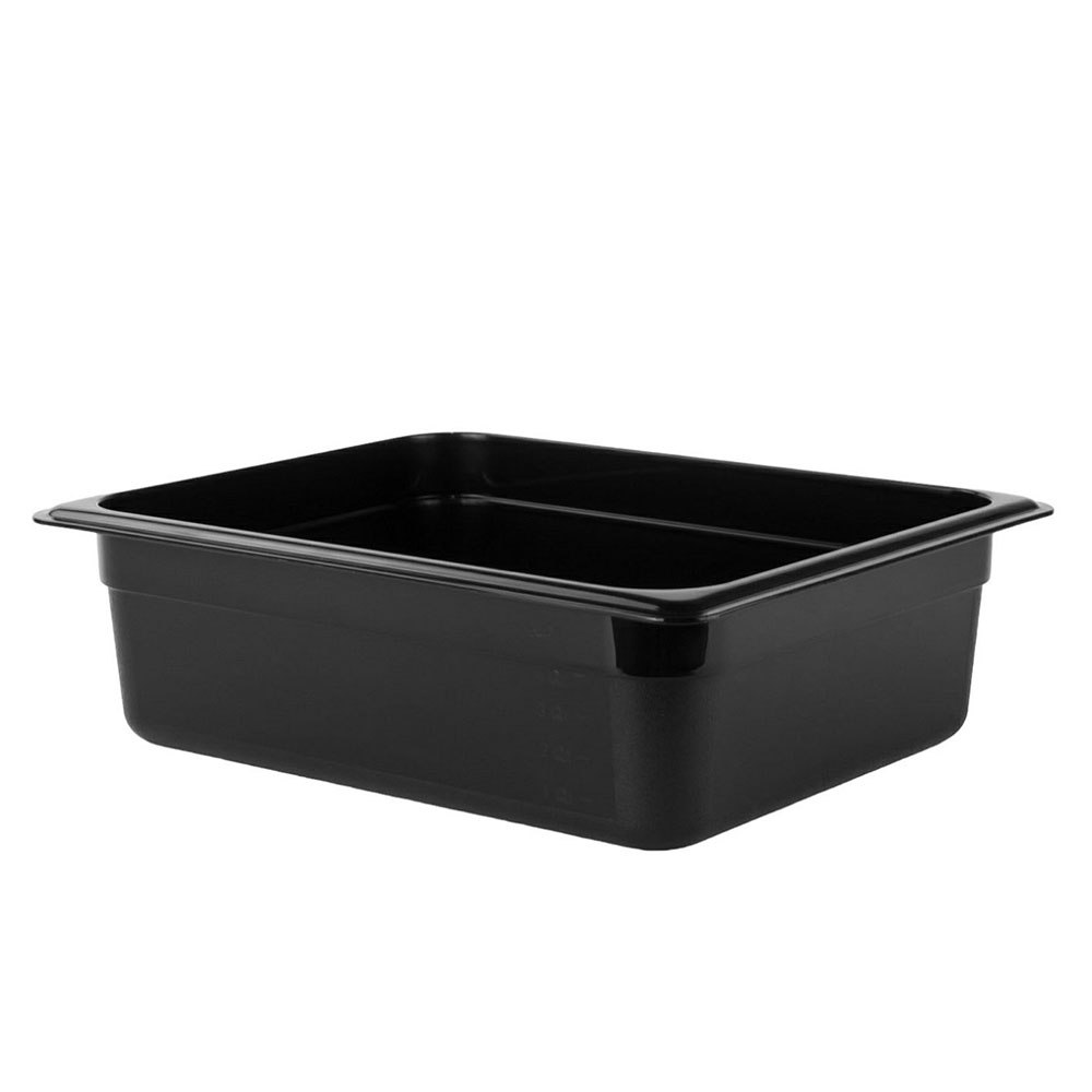 Гастроємність із чорного поліпропілену One Chef 1/2 100 мм