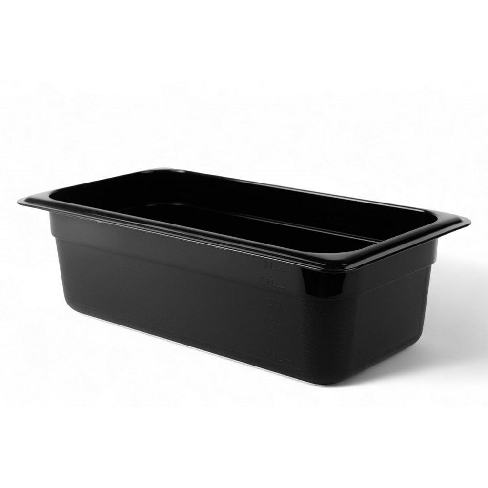 Гастроємність із чорного поліпропілену One Chef 1/3 100 мм