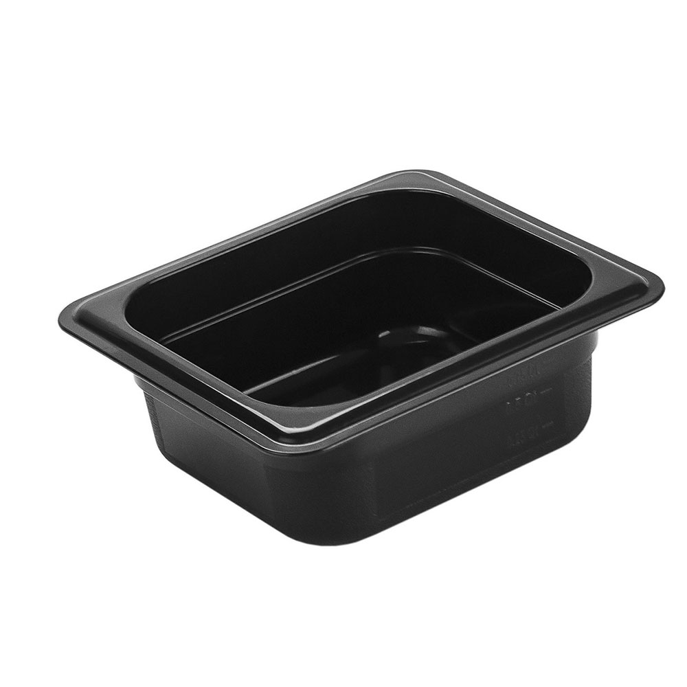 Гастроємність із чорного поліпропілену One Chef 1/6 65 мм