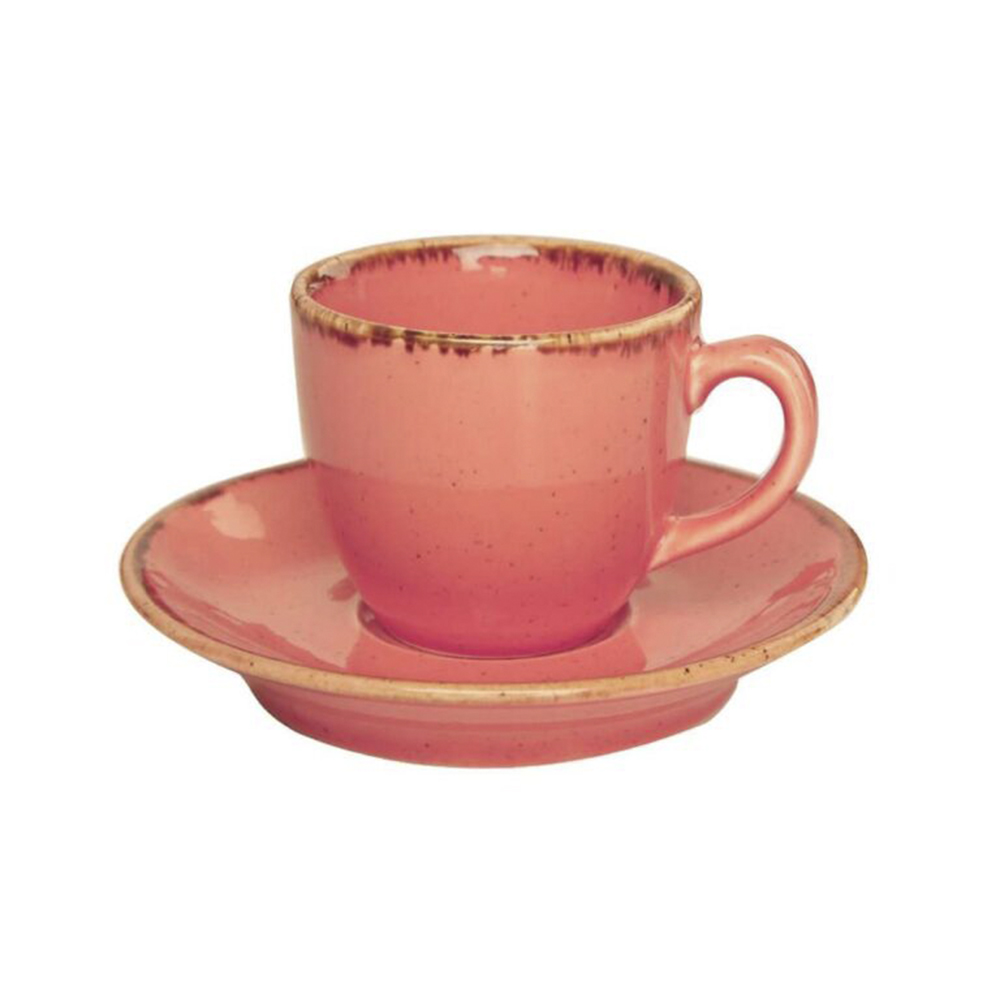 Porland Seasons Orange Чашка кавова 80 мл з блюдцем у наборі