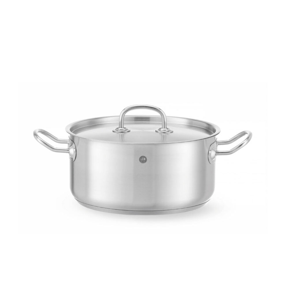 Каструля низька з кришкою Hendi Kitchen Line 5 л Ø240x(H)115 мм