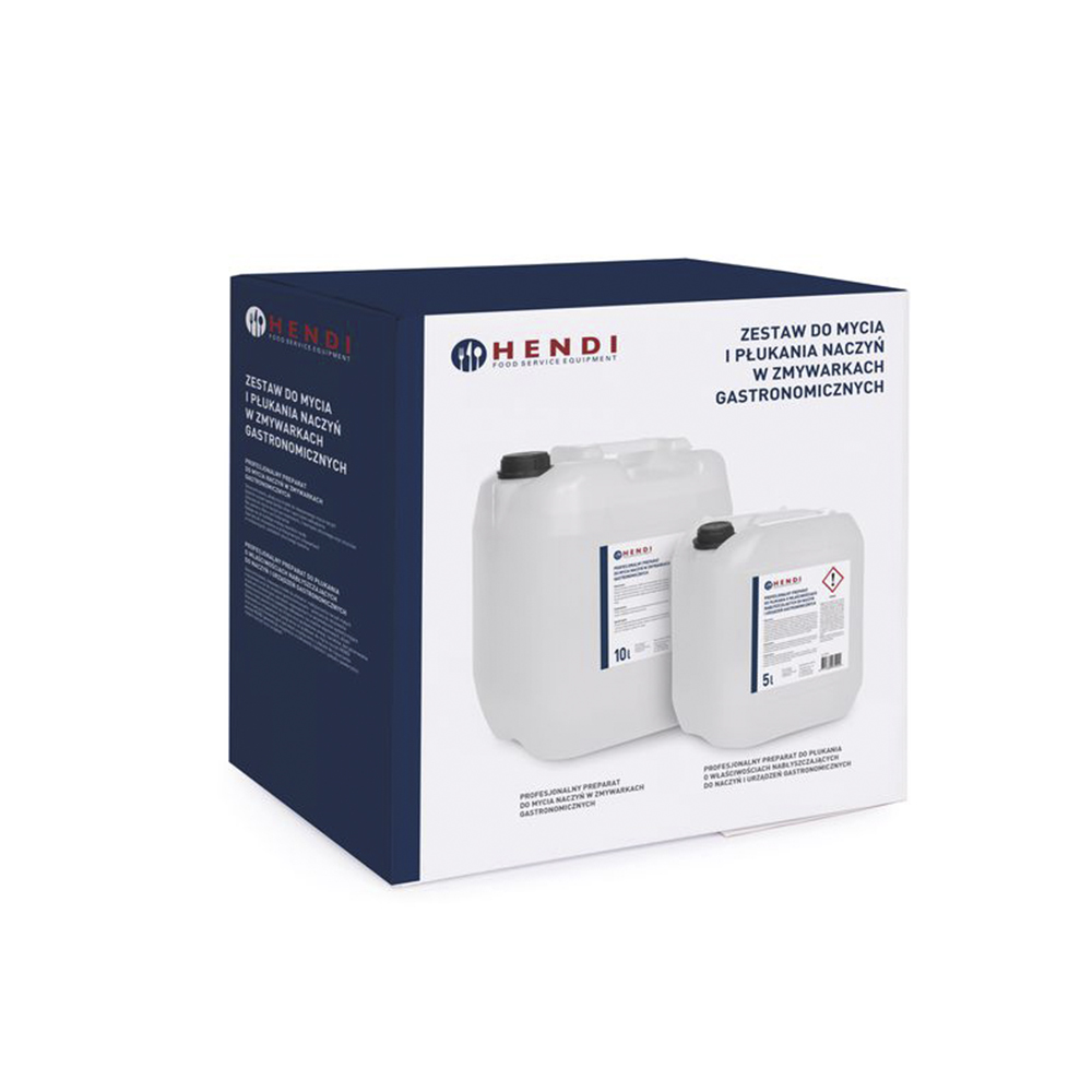 Набір миючий та ополіскуючий для посудомийних машин Hendi 10 л +5 л