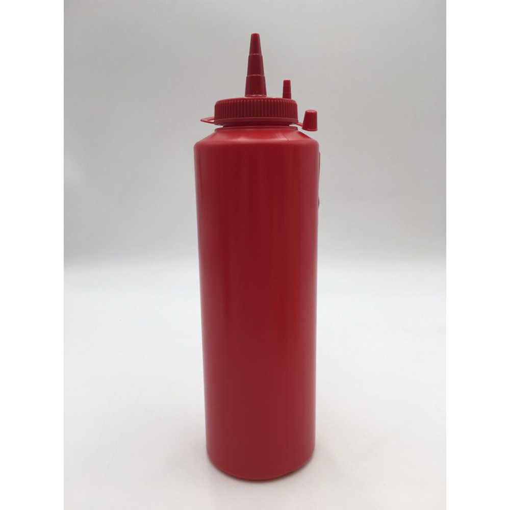Диспенсер червоний для соусів Gastro Plast 500 мл. з ковпачком