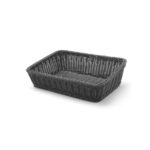 Кошик для хліба зі скошеним краєм Hendi 400x300x(H)120 мм чорний