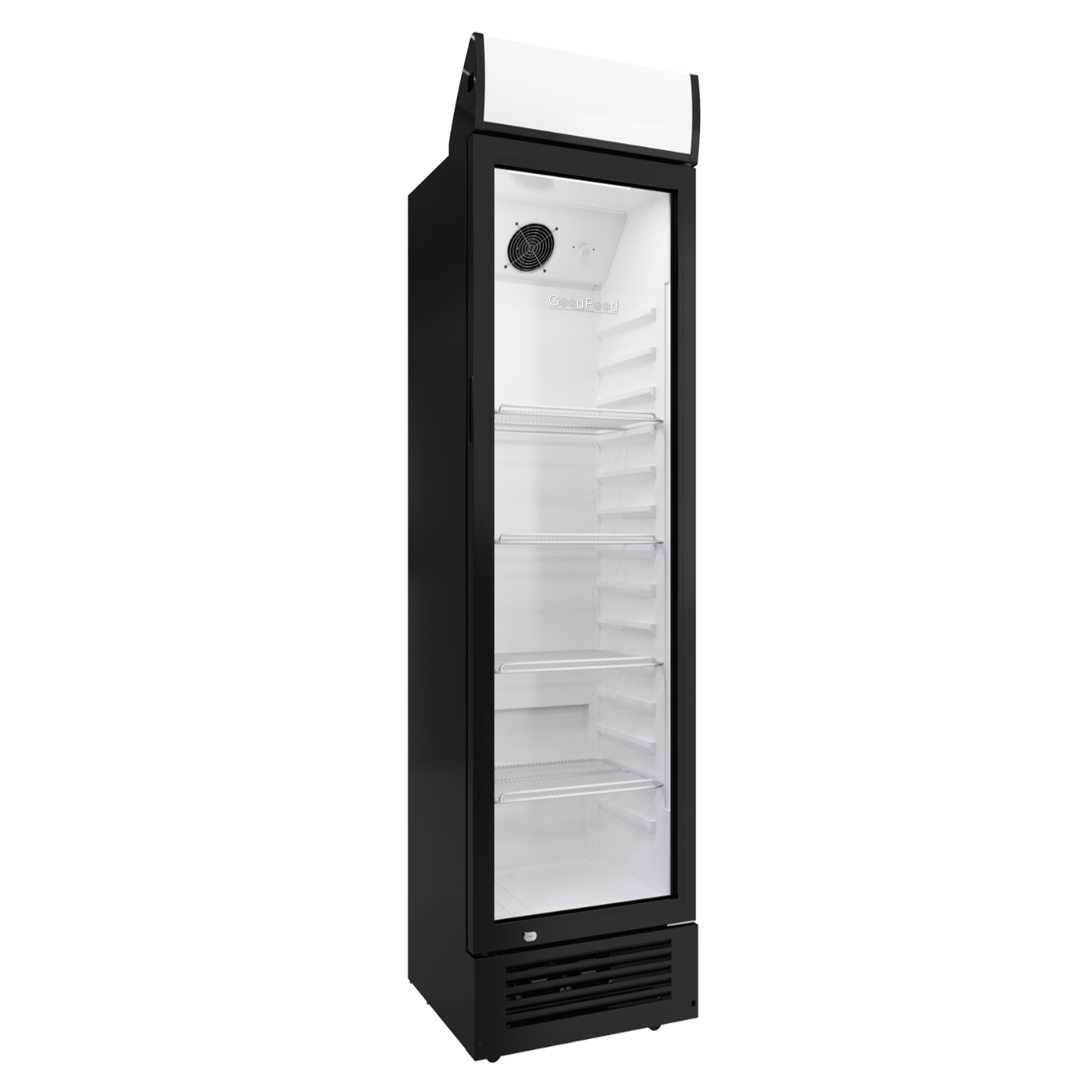 Шафа холодильна для напоїв GoodFood BC225BW2LED 540x490x(H)1835 чорна-біла