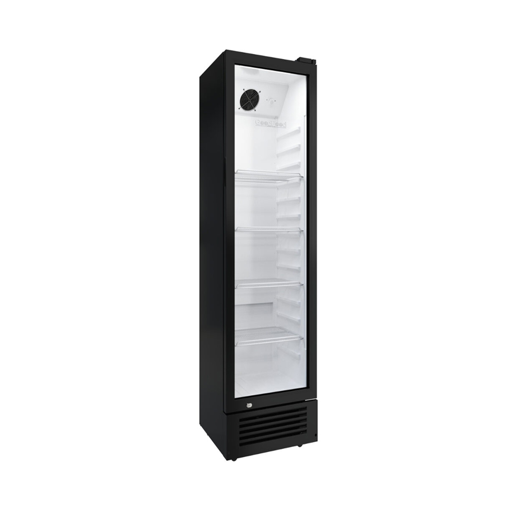 Шафа холодильна для напоїв GoodFood BC225NBW2LED 540x490x(H)1676 мм чорна-біла