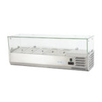Вітрина холодильна для топінгу GoodFood GF-VRX1200/330-H6C 5хGN1/4 1200х335х(H)435 мм