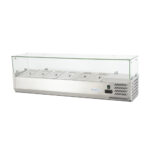 Вітрина холодильна для топінгу GoodFood GF-VRX1400/330-H6C 6хGN1/4 1400х335х(H)435 мм