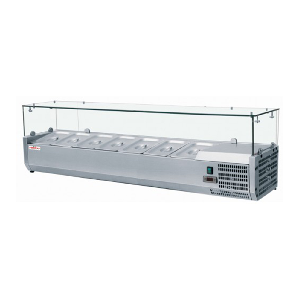 Вітрина для топінгу Frosty VRX2000/330 10хGN1/4 2000x335x(H)435 мм