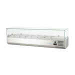 Вітрина холодильна для топінгу GoodFood GF-VRX1500/330-H6C 7хGN1/4 1500х335х(H)435 мм