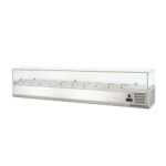 Вітрина холодильна для топінгу GoodFood GF-VRX2000/330-H6C 10хGN1/4 2000х335х(H)435 мм